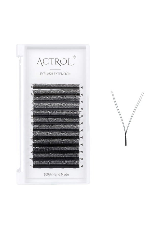 ACTROL YY Eyelashes Extension Lashes Black D Curl 0.05mm 8-15mm Mix Lash Volume Extension Easy Fans Y Shaped Premade Soft Eyelashes Supply - Image 1